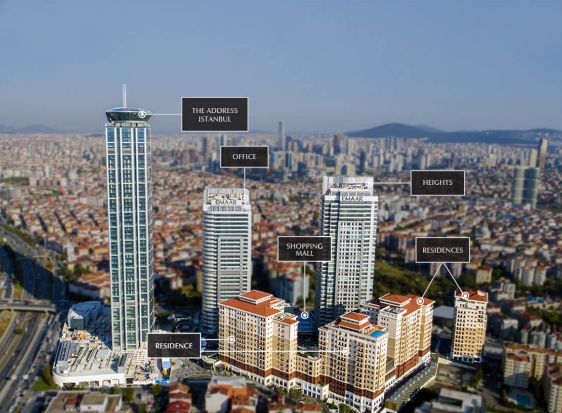 Emaar Square alışveriş merkezi ve otel blokları